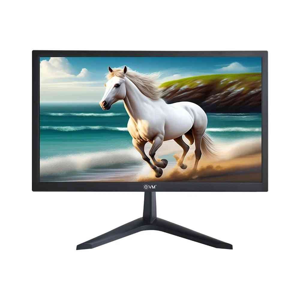 Monitor EVM 195 Grand LED | 19 Inch 1440×900 Hz, 5ms Fast Response Time, True Pixel, 16.7M Display Colors, VGA+HDMI, Viewing Angle H:176º,V:160º, Max Brightness 160-200cd/m2, Panel Size 407 (H) × 255 (V) MM, 100x100mm VESA Wall Mountable, Black